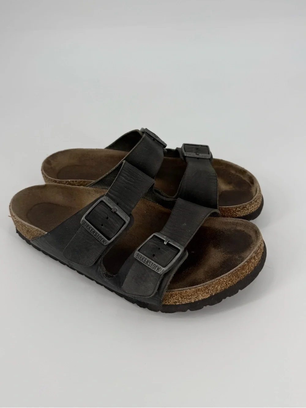 Birkenstock Arizona Leather Slide Sandal | Black | 41/42